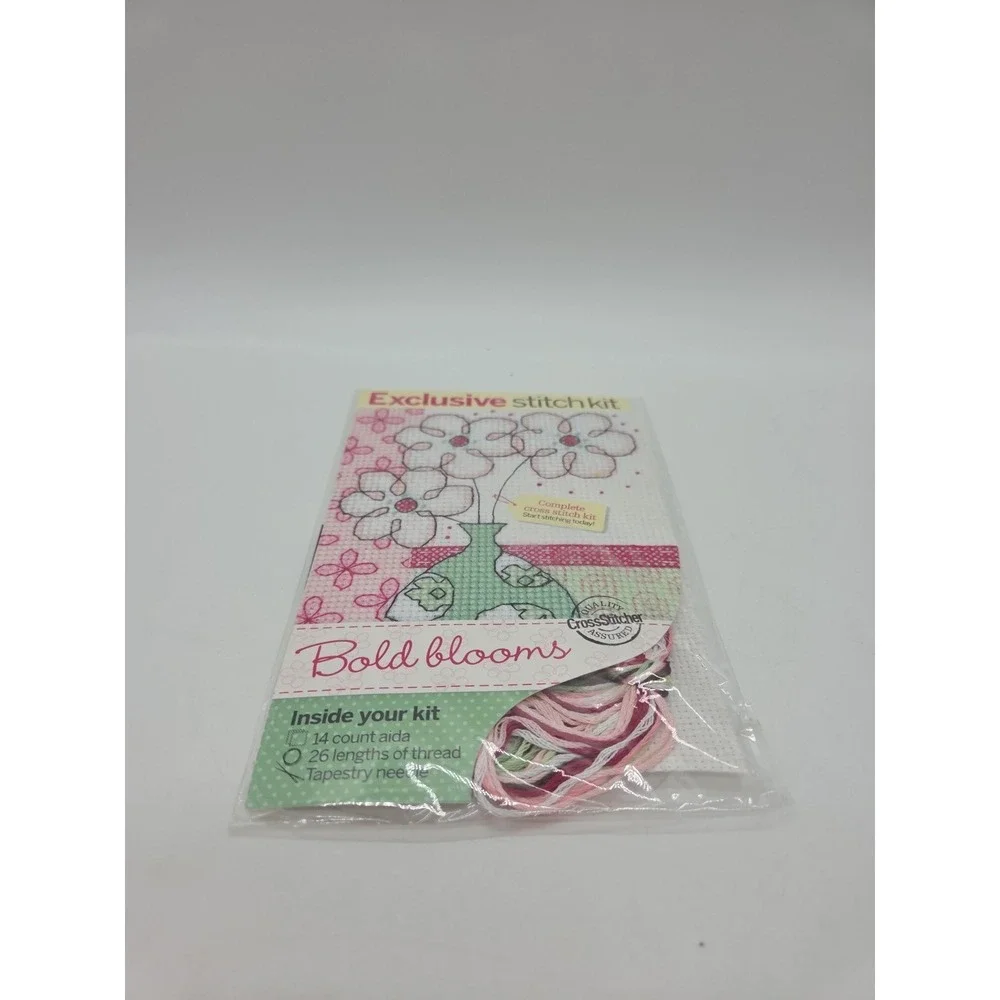 NEW Cross Stitcher BOLD BLOOMS Small Exclusive Stitch Kit Flowers
